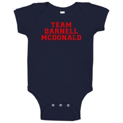 Team Darnell Mcdonald Boston Baseball Player Cool Fan Baby One Piece Team Darnell Mcdonald Boston Baseball Player Cool Fan Baby One Piece
