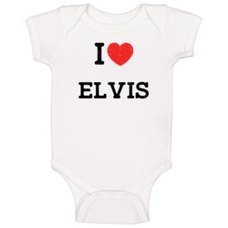 I Love Heart Elvis First Name Worn Look Baby One Piece I Love Heart Elvis First Name Worn Look Baby One Piece