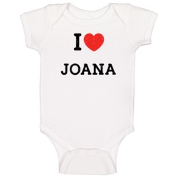 I Love Heart Joana First Name Worn Look Baby One Piece I Love Heart Joana First Name Worn Look Baby One Piece