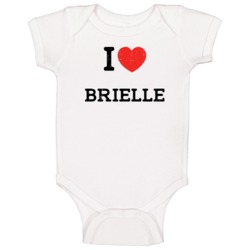 I Love Heart Brielle First Name Worn Look Baby One Piece I Love Heart Brielle First Name Worn Look Baby One Piece