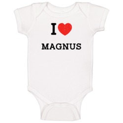 I Love Heart Magnus First Name Worn Look Baby One Piece I Love Heart Magnus First Name Worn Look Baby One Piece