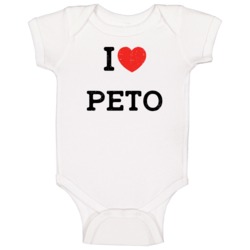 I Love Heart Peto First Name Worn Look Baby One Piece I Love Heart Peto First Name Worn Look Baby One Piece