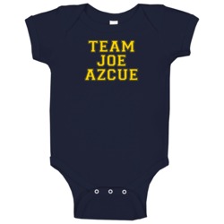 Team Joe Azcue Milwaukee Baseball Player Cool Fan Baby One Piece Team Joe Azcue Milwaukee Baseball Player Cool Fan Baby One Piece