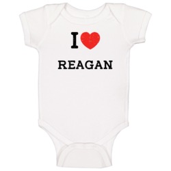 I Love Heart Reagan First Name Worn Look Baby One Piece I Love Heart Reagan First Name Worn Look Baby One Piece