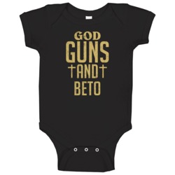 God Guns And Beto First Name Worn Look Baby One Piece God Guns And Beto First Name Worn Look Baby One Piece