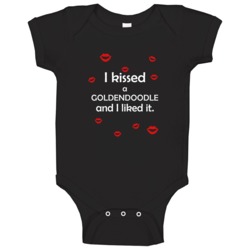 Goldendoodle I Kissed A Dog And I Liked It Funny Baby One Piece Goldendoodle I Kissed A Dog And I Liked It Funny Baby One Piece