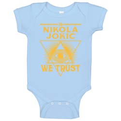 Nikola Jokic We Trust Player Denver Basketball Baby One Piece Nikola Jokic We Trust Player Denver Basketball Baby One Piece