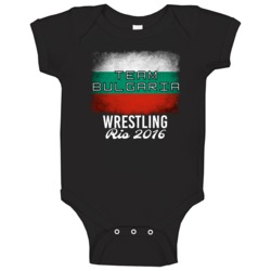 Bulgaria Wrestling Rio 2016 Olympic Team Flag Baby One Piece Bulgaria Wrestling Rio 2016 Olympic Team Flag Baby One Piece