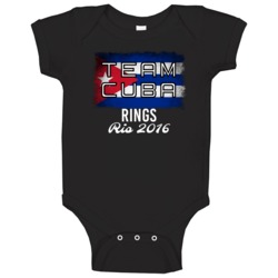 Cuba Rings Rio 2016 Olympic Team Flag Baby One Piece Cuba Rings Rio 2016 Olympic Team Flag Baby One Piece