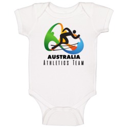 Australia Athletics Team Rio 2016 Olympic Event Logo Baby One Piece Australia Athletics Team Rio 2016 Olympic Event Logo Baby One Piece
