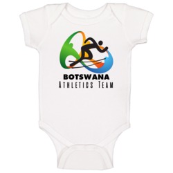 Botswana Athletics Team Rio 2016 Olympic Event Logo Baby One Piece Botswana Athletics Team Rio 2016 Olympic Event Logo Baby One Piece