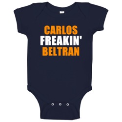 Carlos Beltran Freakin Houston Baseball Sports Texas Baby One Piece Carlos Beltran Freakin Houston Baseball Sports Texas Baby One Piece