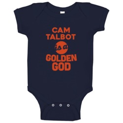Cam Talbot Is A Golden God Edmonton Hockey Baby One Piece Cam Talbot Is A Golden God Edmonton Hockey Baby One Piece