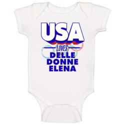 Usa Loves Delle Donne Elena Basketball Olympics Baby One Piece Usa Loves Delle Donne Elena Basketball Olympics Baby One Piece