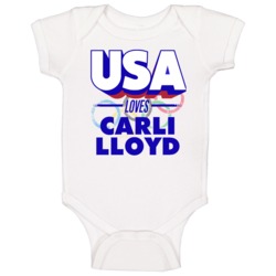 Usa Loves Carli Lloyd Football Olympics Baby One Piece Usa Loves Carli Lloyd Football Olympics Baby One Piece