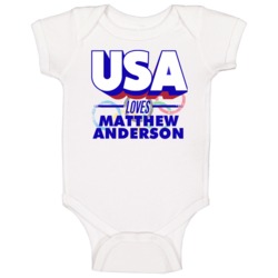 Usa Loves Matthew Anderson Volleyball Olympics Baby One Piece Usa Loves Matthew Anderson Volleyball Olympics Baby One Piece