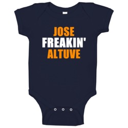 Jose Altuve Freakin Houston Baseball Sports Texas Baby One Piece Jose Altuve Freakin Houston Baseball Sports Texas Baby One Piece