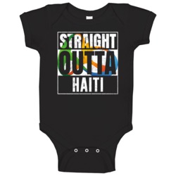 Straight Outta Haiti Rio 2016 Olympic Country Team Fan Baby One Piece Straight Outta Haiti Rio 2016 Olympic Country Team Fan Baby One Piece