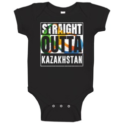 Straight Outta Kazakhstan Rio 2016 Olympic Country Team Fan Baby One P Straight Outta Kazakhstan Rio 2016 Olympic Country Team Fan Baby One P