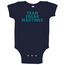 Team Edgar Martinez Seattle Baseball Player Cool Fan Baby One Piece Team Edgar Martinez Seattle Baseball Player Cool Fan Baby One Piece