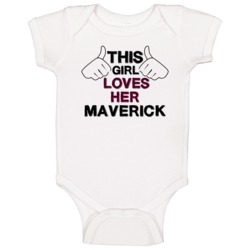 This Girl Loves Her Maverick Cool Car Buff Baby One Piece This Girl Loves Her Maverick Cool Car Buff Baby One Piece