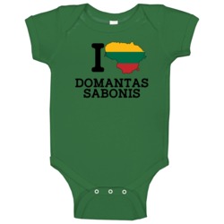I Love Domantas Sabonis Lithuania Basketball Olympics Baby One Piece I Love Domantas Sabonis Lithuania Basketball Olympics Baby One Piece