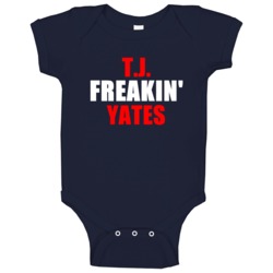T J Yates Freakin Houston Football Texas Sports Baby One Piece T J Yates Freakin Houston Football Texas Sports Baby One Piece