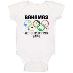 Bahamas Weightlifting 94kg Rio 2016 Summer Olympics Baby One Piece Bahamas Weightlifting 94kg Rio 2016 Summer Olympics Baby One Piece