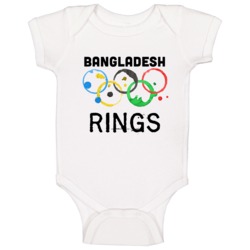 Bangladesh Rings Rio 2016 Summer Olympics Baby One Piece Bangladesh Rings Rio 2016 Summer Olympics Baby One Piece