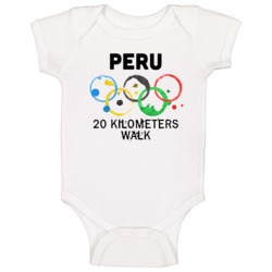 Peru 20 Kilometers Walk Rio 2016 Summer Olympics Baby One Piece Peru 20 Kilometers Walk Rio 2016 Summer Olympics Baby One Piece