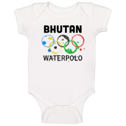 Bhutan Waterpolo Rio 2016 Summer Olympics Baby One Piece Bhutan Waterpolo Rio 2016 Summer Olympics Baby One Piece