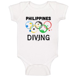 Philippines Diving Rio 2016 Summer Olympics Baby One Piece Philippines Diving Rio 2016 Summer Olympics Baby One Piece