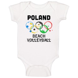 Poland Beach Volleyball Rio 2016 Summer Olympics Baby One Piece Poland Beach Volleyball Rio 2016 Summer Olympics Baby One Piece