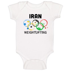 Iran Weightlifting Rio 2016 Summer Olympics Baby One Piece Iran Weightlifting Rio 2016 Summer Olympics Baby One Piece