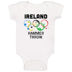 Ireland Hammer Throw Rio 2016 Summer Olympics Baby One Piece Ireland Hammer Throw Rio 2016 Summer Olympics Baby One Piece