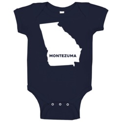 Montezuma Georgia Custom City Patriotic Usa Baby One Piece Montezuma Georgia Custom City Patriotic Usa Baby One Piece