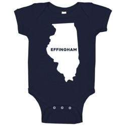 Effingham Illinois Custom City Patriotic Usa Baby One Piece Effingham Illinois Custom City Patriotic Usa Baby One Piece