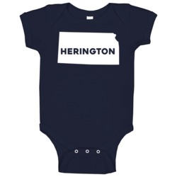 Herington Kansas Custom City Patriotic Usa Baby One Piece Herington Kansas Custom City Patriotic Usa Baby One Piece
