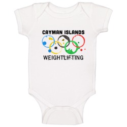 Cayman Islands Weightlifting Rio 2016 Summer Olympics Baby One Piece Cayman Islands Weightlifting Rio 2016 Summer Olympics Baby One Piece
