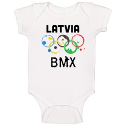 Latvia Bmx Rio 2016 Summer Olympics Baby One Piece Latvia Bmx Rio 2016 Summer Olympics Baby One Piece