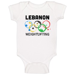 Lebanon Weightlifting Rio 2016 Summer Olympics Baby One Piece Lebanon Weightlifting Rio 2016 Summer Olympics Baby One Piece