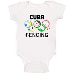 Cuba Fencing Rio 2016 Summer Olympics Baby One Piece Cuba Fencing Rio 2016 Summer Olympics Baby One Piece