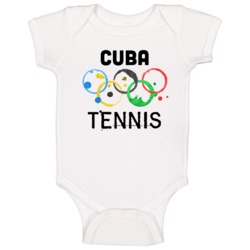 Cuba Tennis Rio 2016 Summer Olympics Baby One Piece Cuba Tennis Rio 2016 Summer Olympics Baby One Piece
