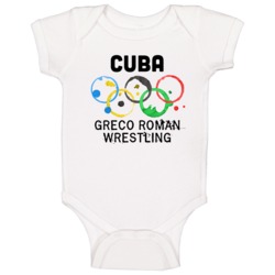 Cuba Greco Roman Wrestling Rio 2016 Summer Olympics Baby One Piece Cuba Greco Roman Wrestling Rio 2016 Summer Olympics Baby One Piece