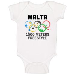 Malta 1500 Meters Freestyle Rio 2016 Summer Olympics Baby One Piece