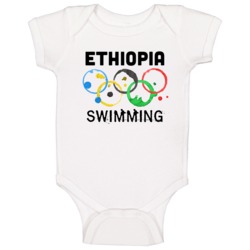Ethiopia Swimming Rio 2016 Summer Olympics Baby One Piece
