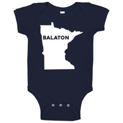 Balaton Minnesota Custom City Patriotic Usa Baby One Piece