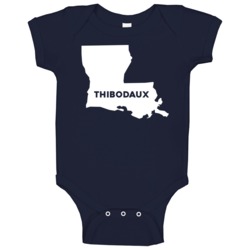 Thibodaux Louisiana Custom City Patriotic Usa Baby One Piece