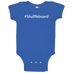 Hashtag Shuffleboard Trending Sports Baby One Piece