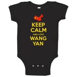 Keep Calm And Love Wang Yan China Gymnastics Olympics Baby One Piece